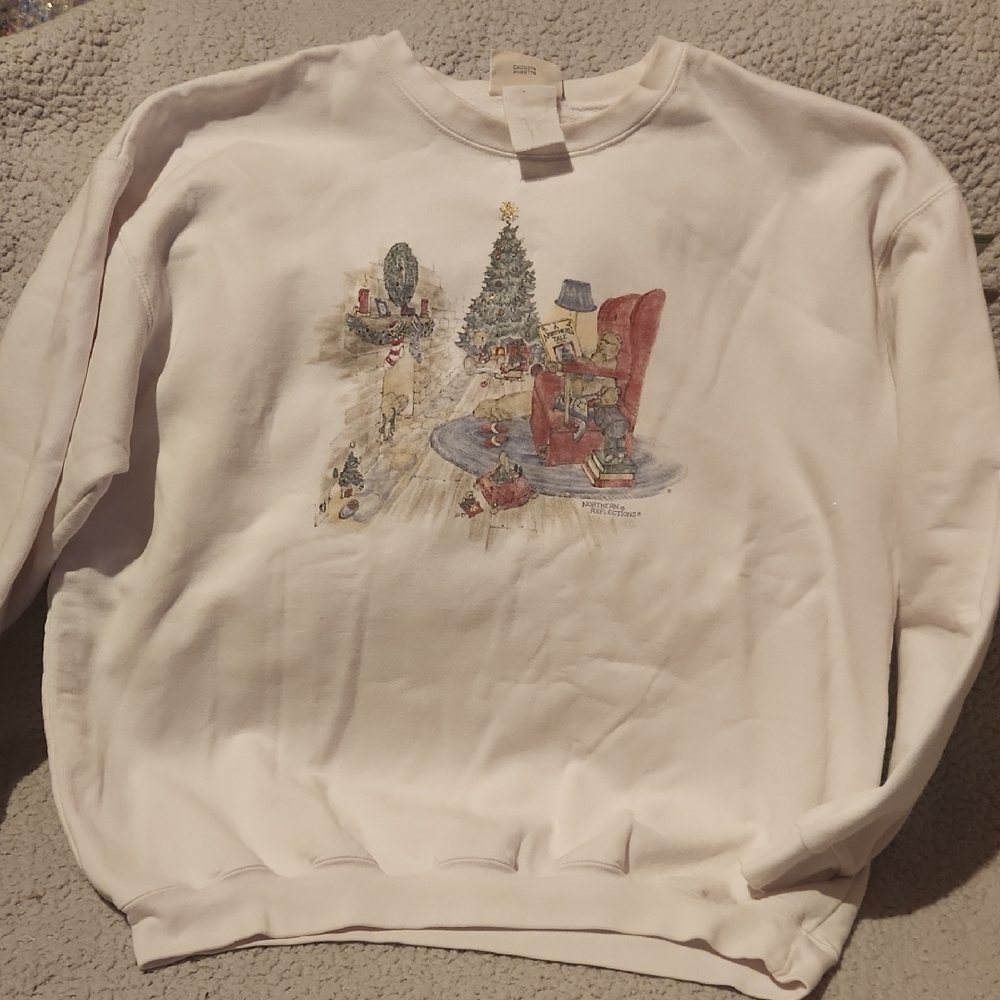 Northern Reflections, Holiday, Christmas, Festive, Bears By Fire,  Sweatshirt